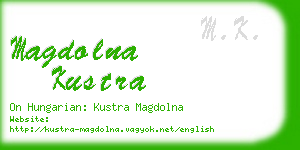 magdolna kustra business card
